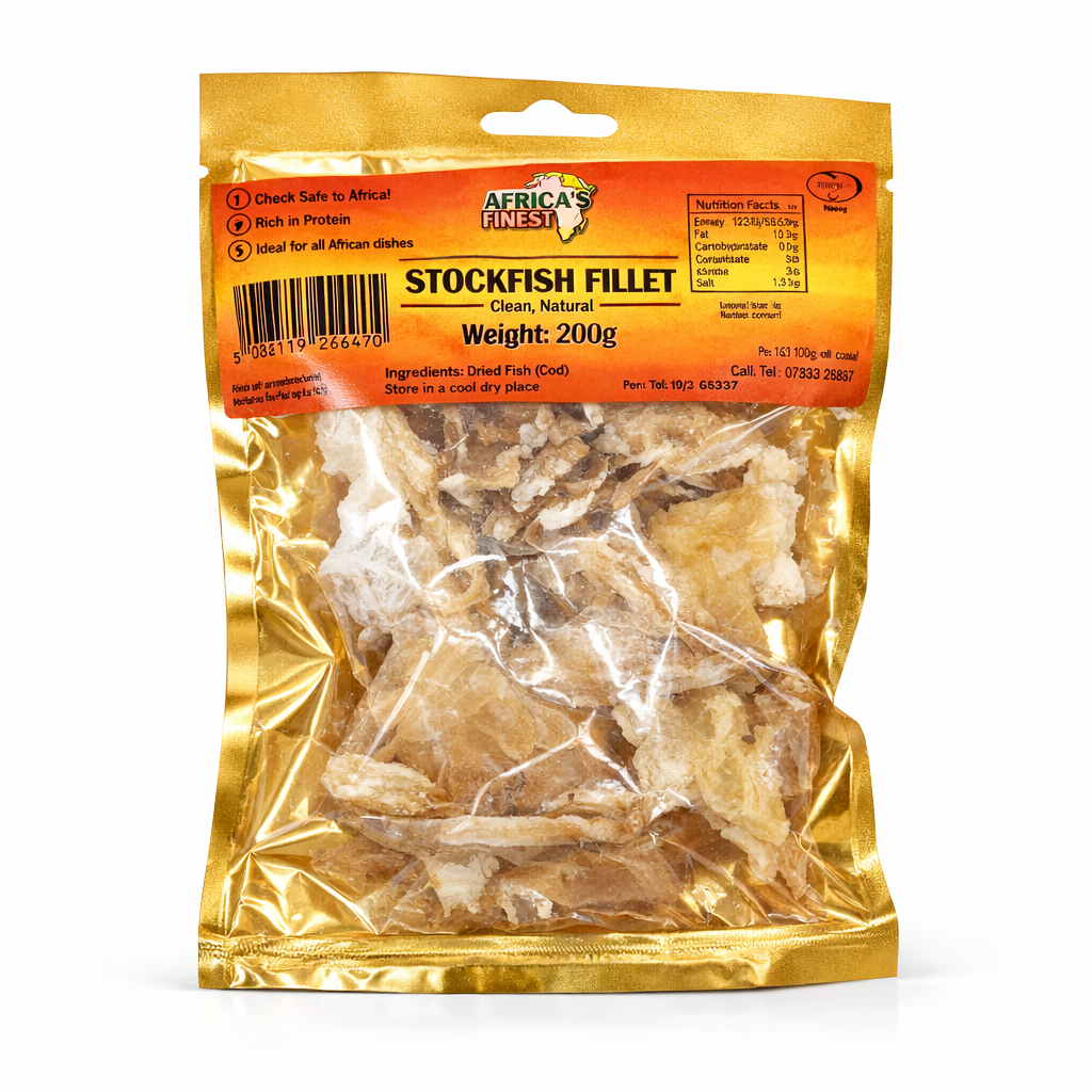 Africa’s Finest Stockfish Fillet 200g – Premium Dried Cod Stockfish UK